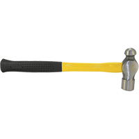 Ball Pein Hammer, 24 oz. Head Weight, Plain Face, Fibreglass Handle UAX250 | King Materials Handling