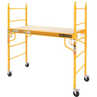 Mobile Work Scaffolding - Maxi Square Scaffolding, Steel Frame, 74" D x 74" H VC198 | King Materials Handling