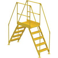 Crossover Ladder, 79 1/2" Overall Span, 50" H x 24" D, 24" Step Width VC450 | King Materials Handling