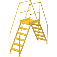 Crossover Ladder, 104" Overall Span, 60" H x 36" D, 24" Step Width VC455 | King Materials Handling