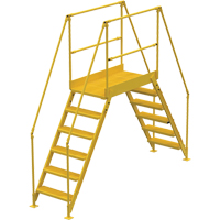 Crossover Ladder, 116" Overall Span, 60" H x 48" D, 24" Step Width VC456 | King Materials Handling