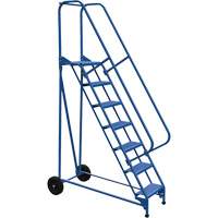 Roll-A-Fold Ladder, 7 Steps, Perforated, 70" High VD455 | King Materials Handling