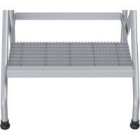 Aluminum Step Stand, 2 Step(s), 22-13/16" W x 24-9/16" L x 20" H, 500 lbs. Capacity VD457 | King Materials Handling