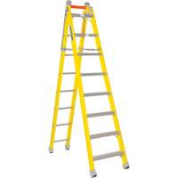 Step to Straight Ladder, 13.8', Fibreglass, 375 lbs., CSA Grade 1AA VD470 | King Materials Handling