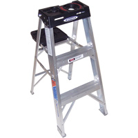 Step Ladder, 3', Aluminum, 300 lbs. Capacity, Type 1A VD557 | King Materials Handling