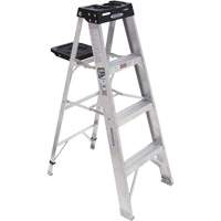 Step Ladder, 4', Aluminum, 300 lbs. Capacity, Type 1A VD558 | King Materials Handling