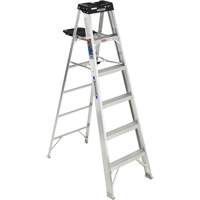 Step Ladder with Pail Shelf, 6', Aluminum, 300 lbs. Capacity, Type 1A VD560 | King Materials Handling