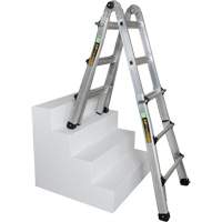 Telescoping Multi-Position Ladder, 2.916' - 9.75', Aluminum, 300 lbs., CSA Grade 1A VD689 | King Materials Handling