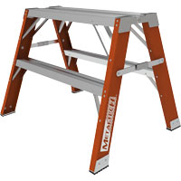 Buildman™ Step-up Workbench, 2' H x 33.5" W x 25.75" D, 300 lbs. Capacity, Fibreglass VD699 | King Materials Handling