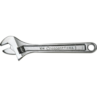 Crescent Adjustable Wrenches, 4" L, 1/2" Max Width, Chrome VE032 | King Materials Handling
