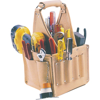 Electrical & Maintenance Tool Pouches, Leather, 17 Pockets, Beige VE823 | King Materials Handling