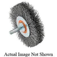 Mounted Crimped Wire Wheel, 3" Dia., 0.0118" Fill VV745 | King Materials Handling