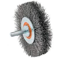 Mounted Crimped Wire Wheel, 3" Dia., 0.0118" Fill VV776 | King Materials Handling