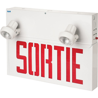 Stella Combination Signs - Sortie, LED, Hardwired, 17-1/2" L x 12-1/2" W, French XB932 | King Materials Handling