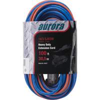 All-Weather TPE-Rubber Extension Cord with Light Indicator, SJEOW, 14/3 AWG, 13 A, 3 Outlet(s), 100' XH237 | King Materials Handling