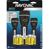 Brite Essentials™ Flashlight Pack, LED, 40/26 Lumens, D/AA Batteries XH632 | King Materials Handling