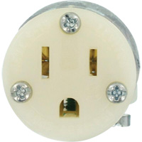 Hospital Grade Extension Plug Connector, 5-15R, Nylon XI199 | King Materials Handling