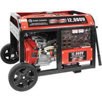 Electric Start Gas Generator with Wheel Kit, 12000 W Surge, 9000 W Rated, 120 V/240 V, 31 L Tank XI538 | King Materials Handling