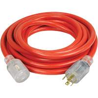 Generator Extension Cord with Quad Tap, 10 AWG, 30 A, 4 Outlet(s), 25' XI765 | King Materials Handling