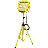 Explosion Proof Floodlight with Tripod, LED, 40 W, 5600 Lumens, Aluminum Housing XJ044 | King Materials Handling