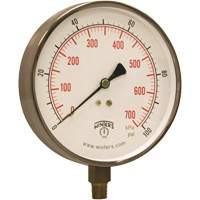 Contractor Pressure Gauge, 4-1/2" , 0 - 100 psi, Bottom Mount, Analogue YB900 | King Materials Handling